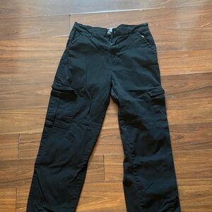 Refuge Oversized Straight Leg Black Cargo Pants